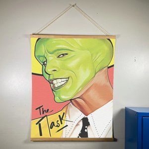 The Mask Jim Carrrey Canvas Wooden Gold Hanger